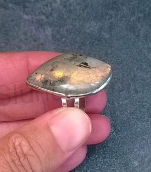 Nastavitelný minerální prsten labradorit (X997)