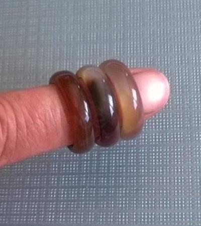 Minerální prsten Achát velikost 54 (X1016)