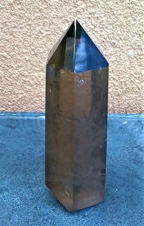 Záhněda broušená špice s duhami 300 g (Brazílie) (X1062)