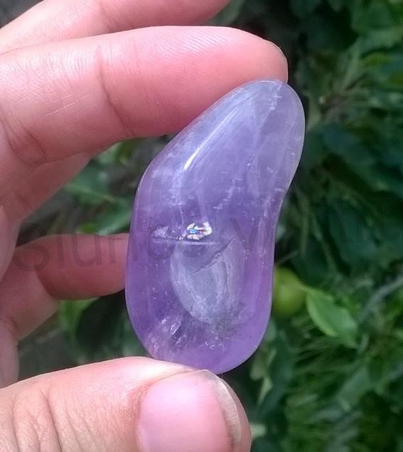 Ametrín tromlovaný s duhami 28,7 g (Bolívie) (X1084)