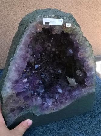 Ametyst geoda s kalcitem 16,6 Kg (Brazílie) (X1114)