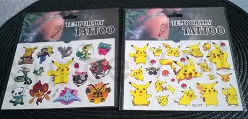 Voděodolné, dočasné tetovaní Pokemon, Pikachu originál číslo 1 (E522)