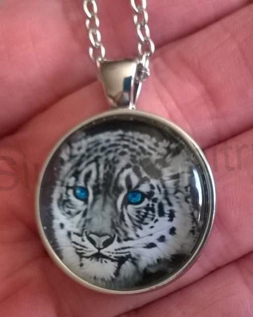 Náhrdelník s přívěškem bílý tygr (BD508)