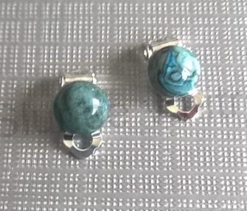 Minerální náušnice klipsy s Onyxem 18,1 x 10 mm (X1192)