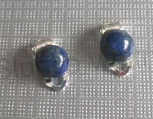 Minerální náušnice klipsy Lapis Lazuli 18,1 x 10 mm (X1195)