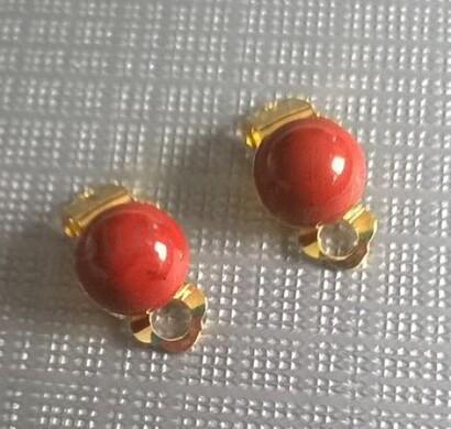 Minerální náušnice klipsy Jaspisové 18,1 x 10 mm (X1200)