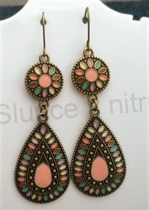 Dlouhé etnické náušnice Bohemia (BB671)