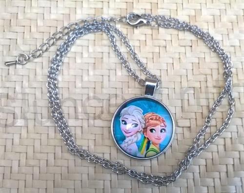 Náhrdelník s přívěškem Anna a Elsa, ledové království (BD551)
