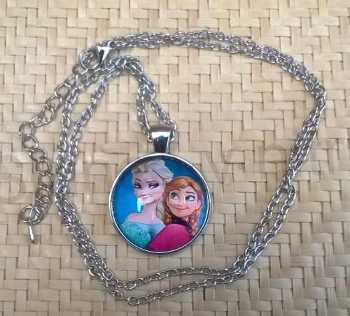 Náhrdelník s přívěškem Anna a Elsa, ledové království (BD553)