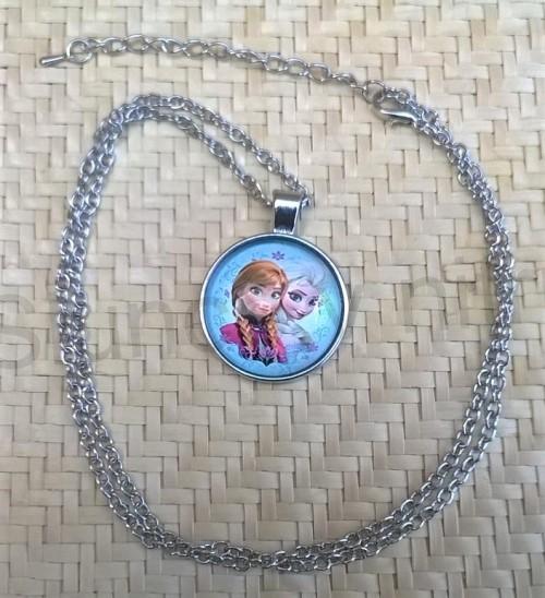 Náhrdelník s přívěškem Anna a Elsa, ledové království (BD558)
