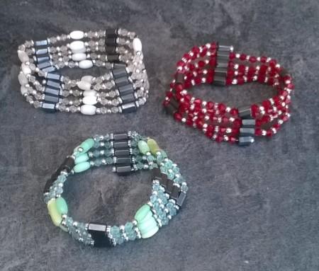 Magnetický hematitový náramek / náhrdelník / ozdoba do vlasů 3v1 (BC534)