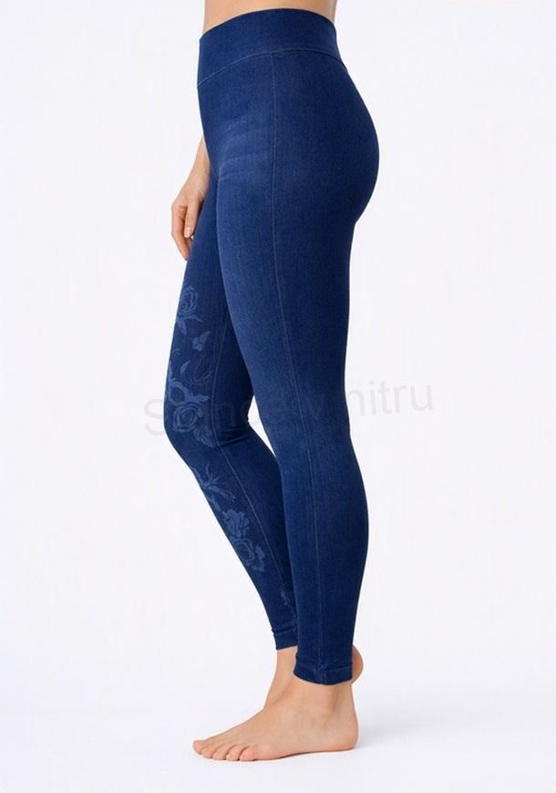 Dámské modré elastické jeans legíny – více velikostí (K150)