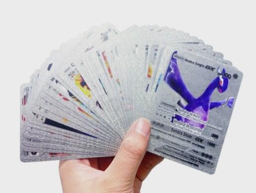 Pokémon stříbrná foliová karta 5 kusů v balení (D699)