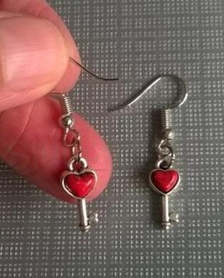 Minerální tyrkenitové náušnice klíč (X1225)