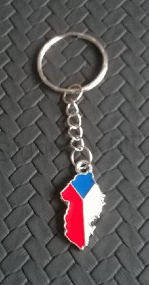 Klíčenka, přívěšek na klíče znak  Česká Republika Mapa (H347)