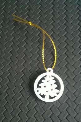 Dřevěné výřezy - ozdoba stromek, vánoční stromeček (V46)