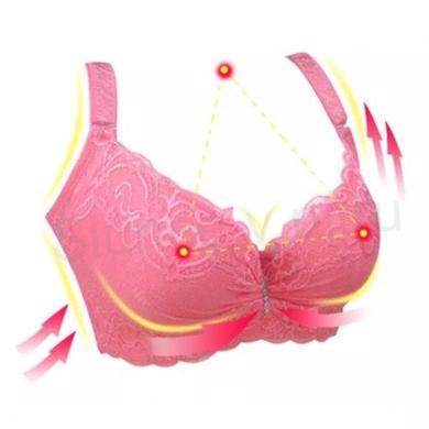 Dámská Krajková podprsenka pro větší poprsí červená 95C (K168)