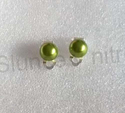 Náušnice klipsy s perleťovou perlou (BB706)