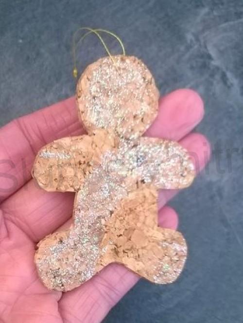 Vánoční korkové ozdoby na zavěšení 10 kusů (V71)