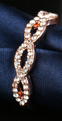 Pozlacený prstýnek Swarovski elements (BP49)