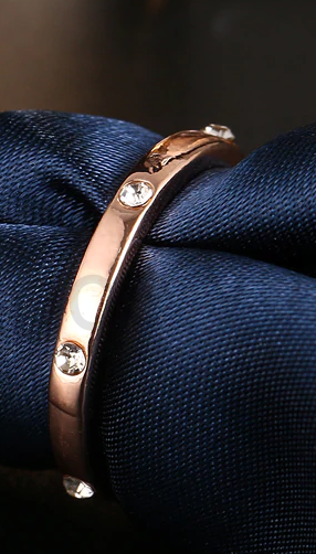 Pozlacený prstýnek Swarovski elements (BP51)