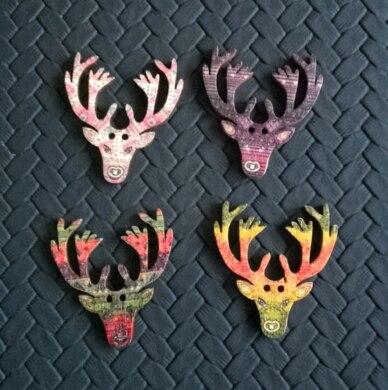 Dřevěné výřezy - jelínek 4 kusy v balení (V89)