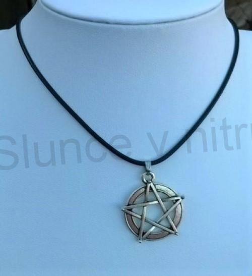 Náhrdelník s přívěškem pentagram, talisman (BD67)
