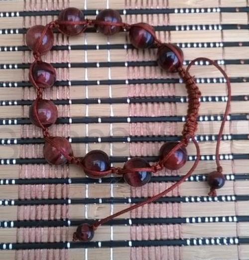 Minerální náramek byčí oko shamballa (X1256)