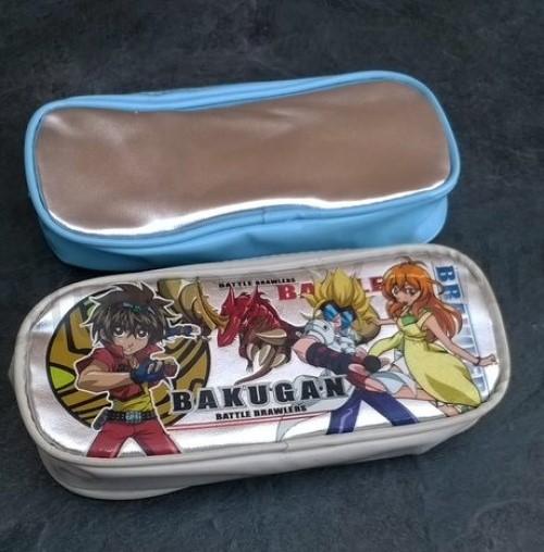 Studenský školní penál  21 x 9 cm Bakugan modrý (E670)