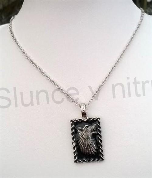 Náhrdelník s přívěškem vlka (BD604)