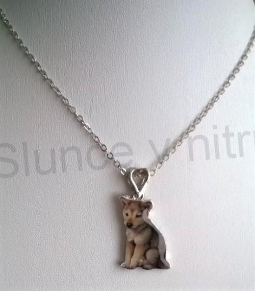 Náhrdelník s přívěškem vlka (BD606)