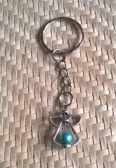 Přívěsek na klíče - andílek pro štěstí modrý (H412)