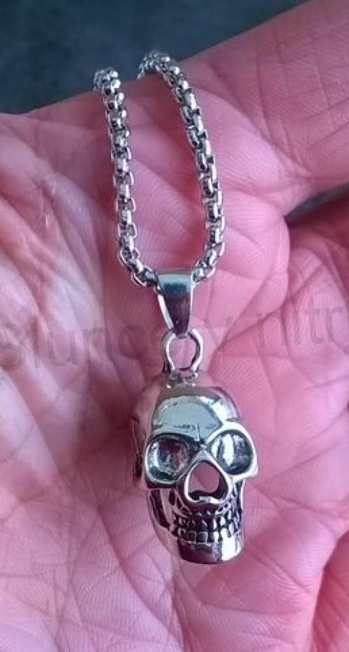Řetízkový náhrdelník s přívěškem lebky – Skull (BD611)