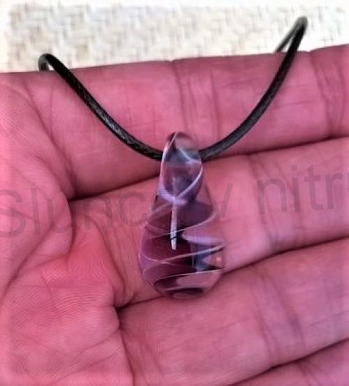 Náhrdelník kapka, slza z Lampglas skla (BD617)