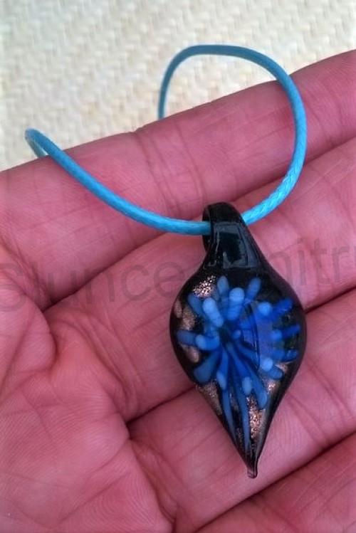 Náhrdelník slza, kapka z Lampglas skla (BD621)