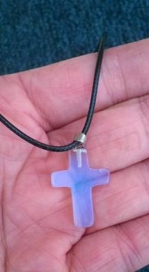 Minerální náhrdelník Opalit kříž (X1365)