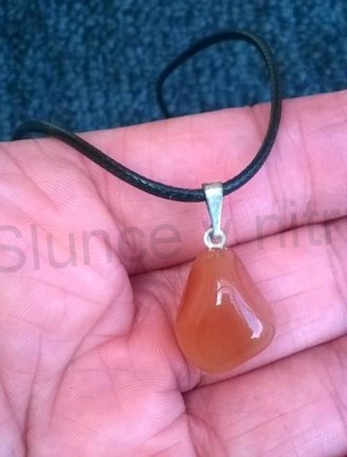 Náhrdelník přívěšek s karneolem (X1378)