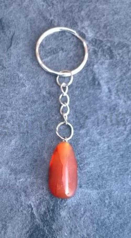 Přívěsek na klíče - minerální karneol (X1411)