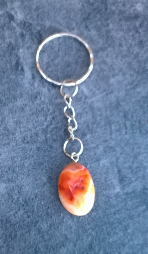 Přívěsek na klíče - minerální achát (X1418)