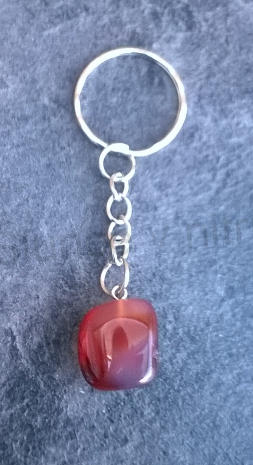 Přívěsek na klíče - minerální karneol (X1432)