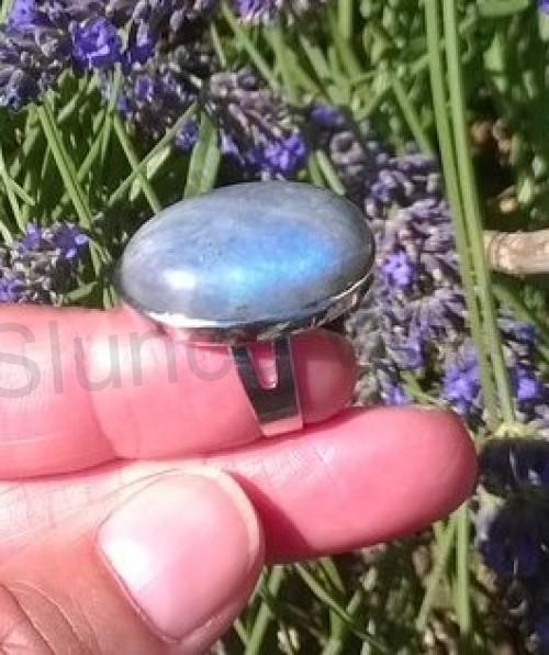 Nastavitelný minerální prsten labradorit (X1445)