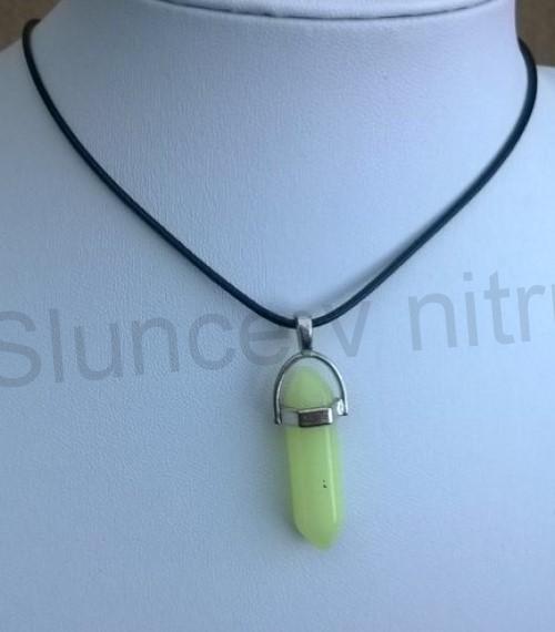 Náhrdelník přívěšek s jadeitem luminus (X1464)