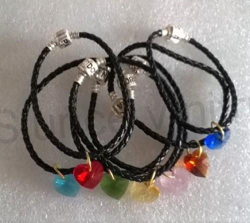 Pandora náramek swarovski elements oranžový (BC555)