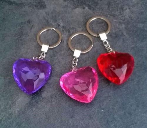 Klíčenka, přívěšek na klíče Srdce, srdíčko 3D červené (H441)