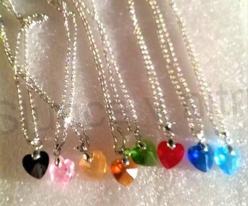 Náhrdelník s rakouským křišťálovým srdcem Swarovsk Elements (BD658)