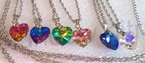 Náhrdelník s rakouským křišťálovým srdcem Swarovsk Elements (BD659)