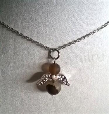 Minerální náhrdelník Anděl – achát (X1492)