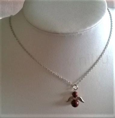 Minerální náhrdelník Anděl – jaspis hnědý (X1496)