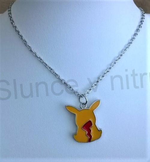 Náhrdelník s přívěškem Pikachu, pokemon (BD681)