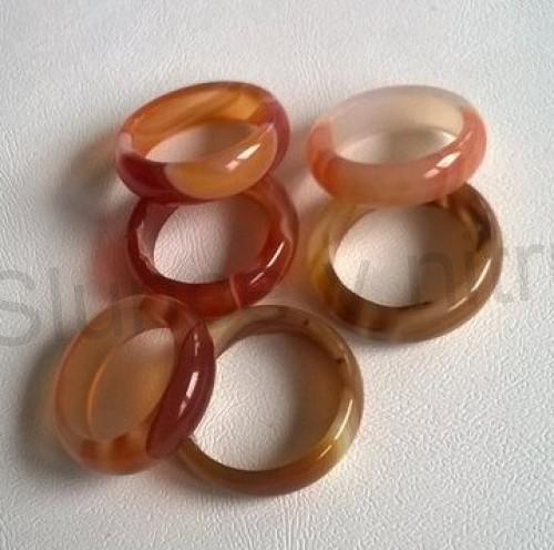 Minerální prsten Achát multi velikost 55 (X1510)